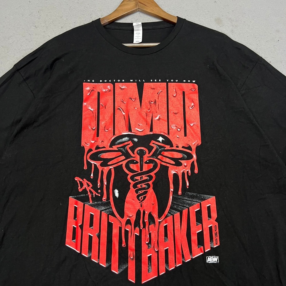 AEW All Elite Wrestling Dr Britt Baker DMD Shirt Mens XXL Black Graphic Tee